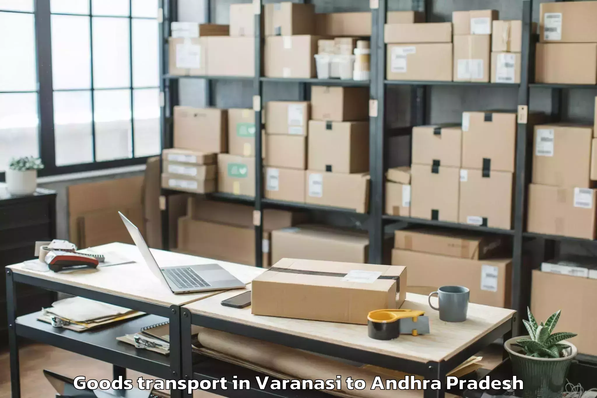 Professional Varanasi to Pedda Kadubur Goods Transport